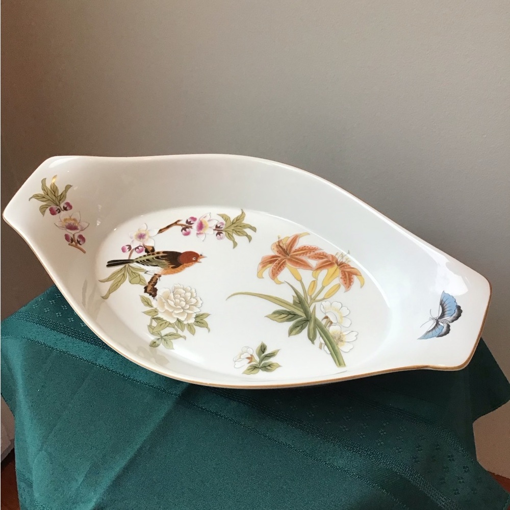 Vintage‎ Stafford Chinese Garden Oblong Dish Casserole Vegetables Japan Birds
